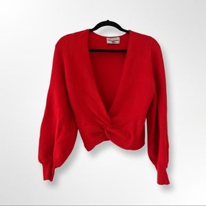 Finder's Keepers XS USA 2 AU/UK 6 Red cropped sweater